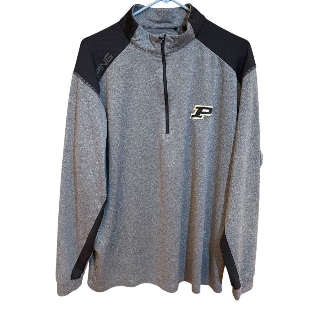 Ping Purdue University Golf Quarter Zip Long Sleeve Shirt XL - Picture 2 of 11